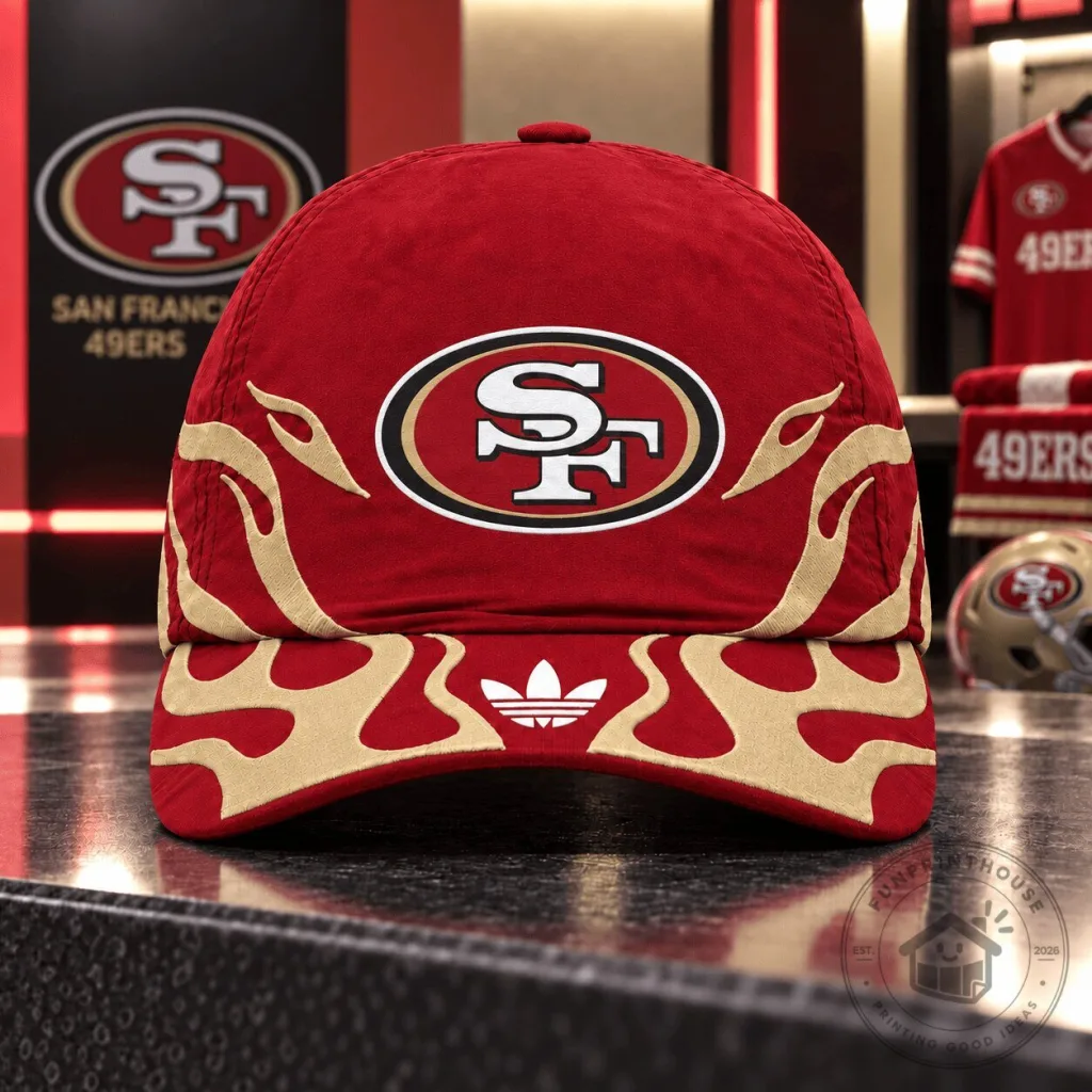 San Francisco 49ers Flame Edition Adjustable Baseball Cap Hat San Francisco 49ers Flame Edition Adjustable Baseball Cap Hat