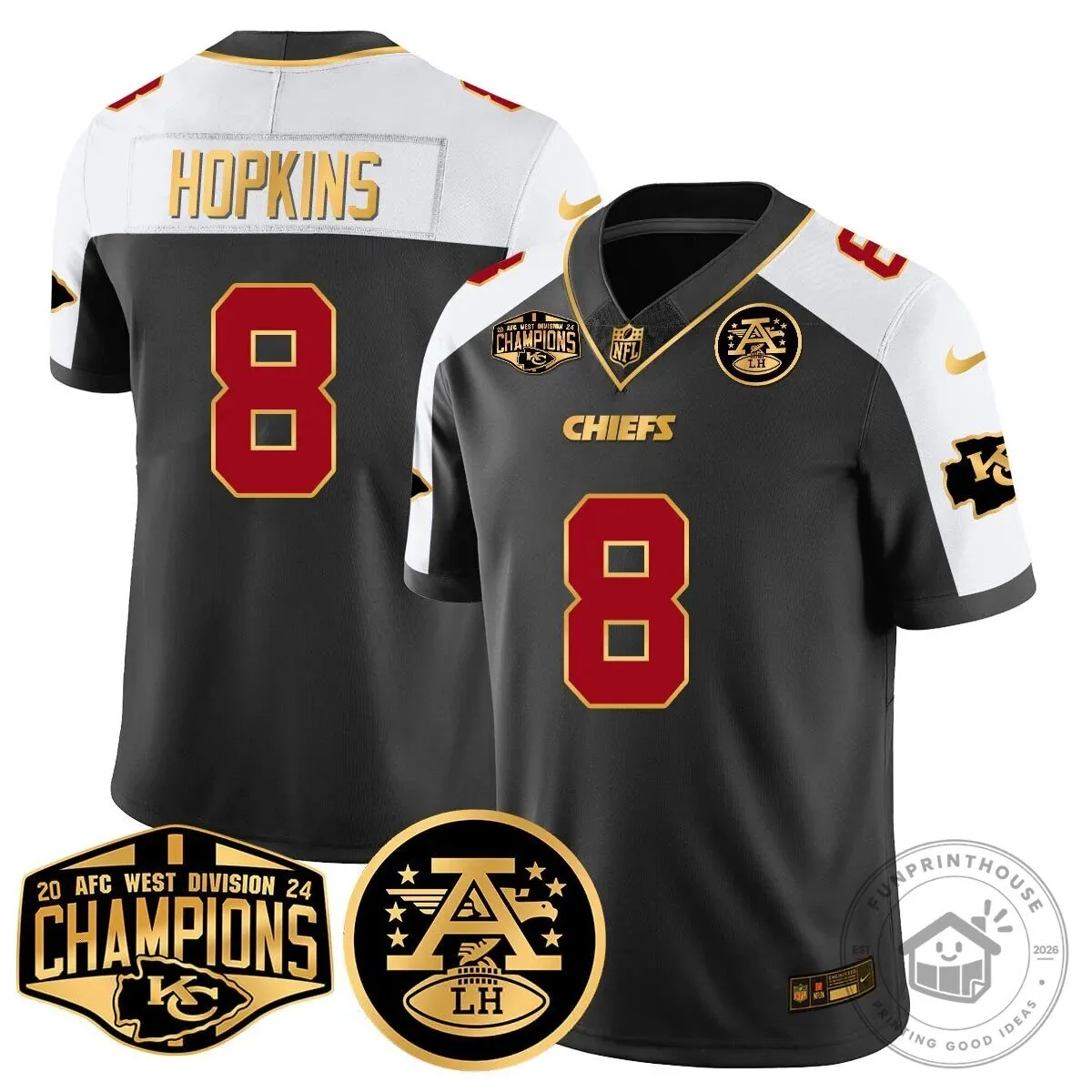 Kansas City Chiefs 2024 AFC West Division Champions Football