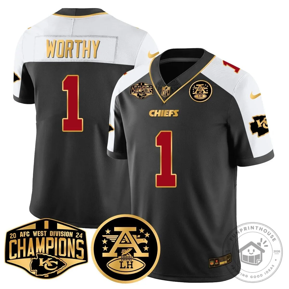 Kansas City Chiefs 2024 AFC West Division Champions Football