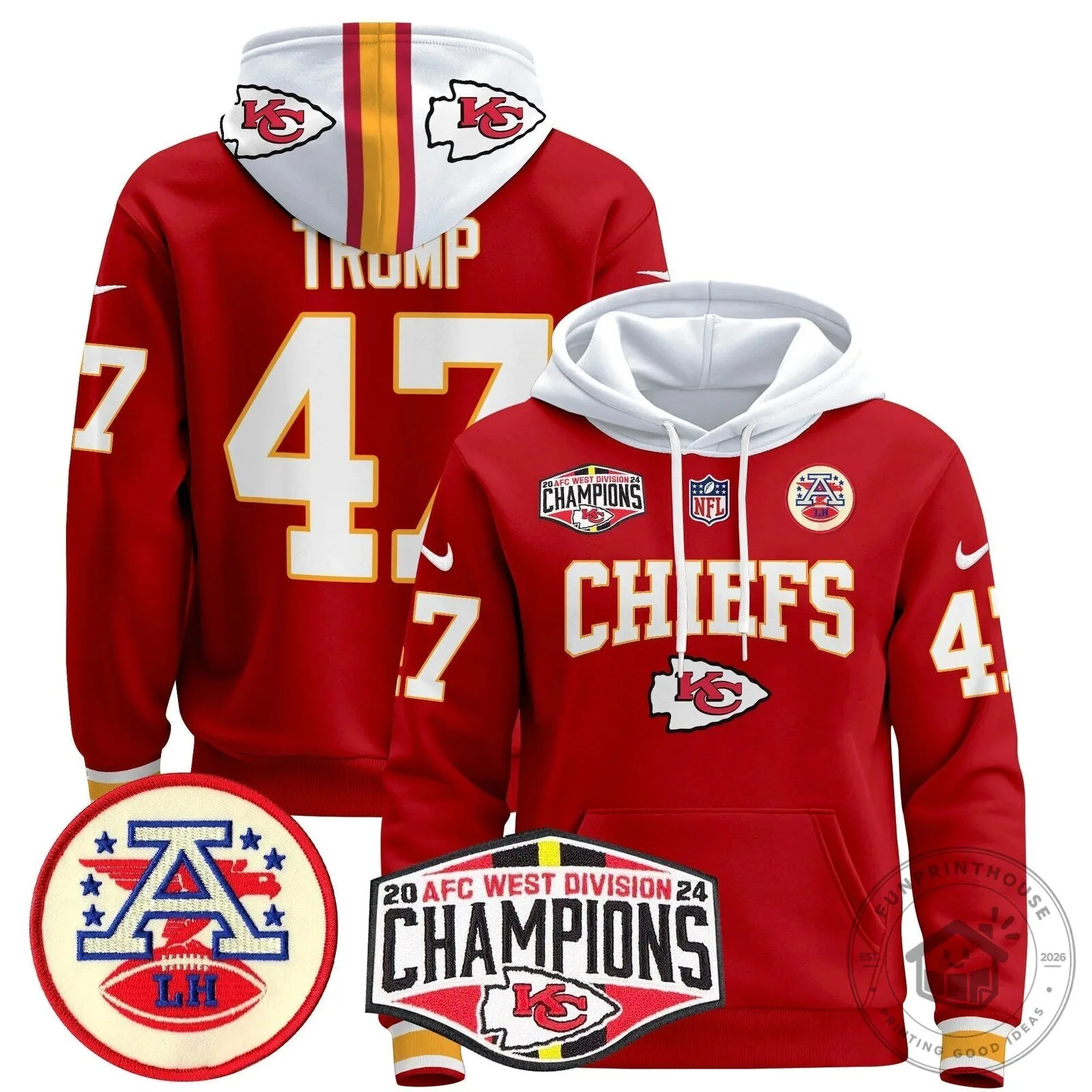 Kansas City Chiefs 2024 AFC West Division Champions Pullover
