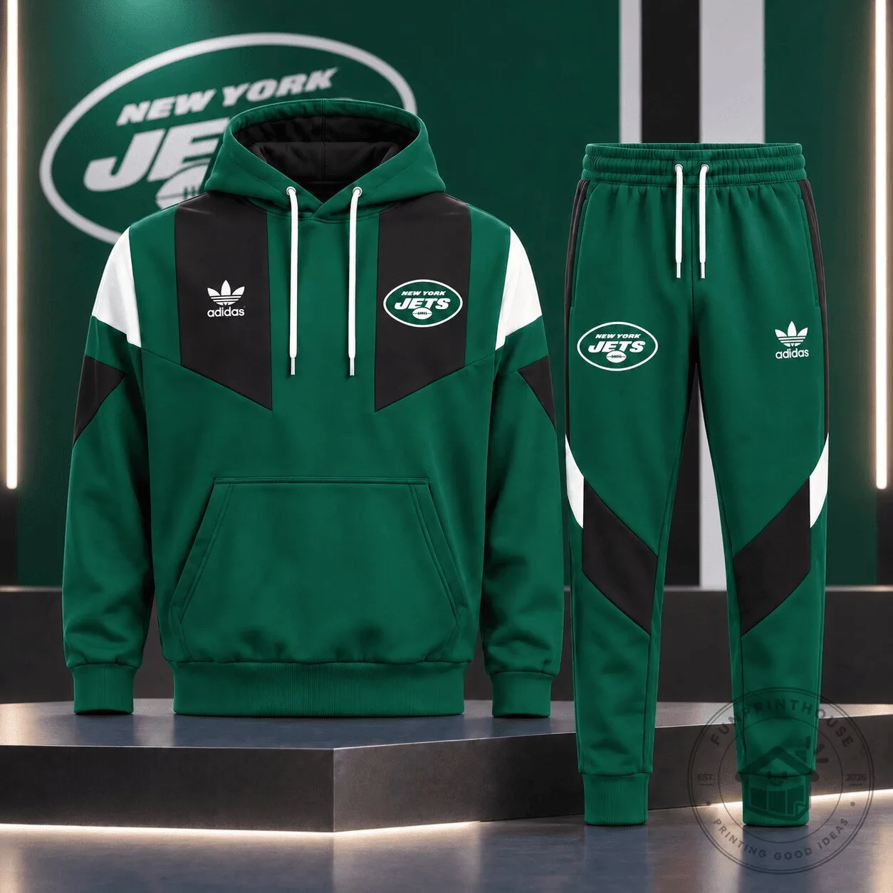 New York Jets National Football League Team Spirit Performance Hoodie and Jogger Set