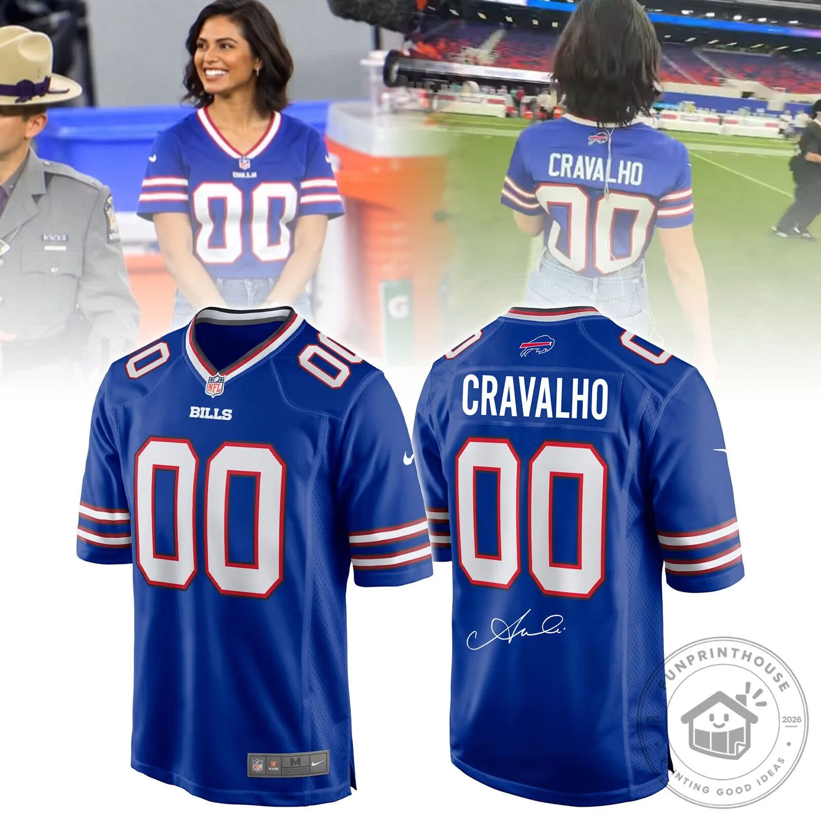 Buffalo Bills Auli'i Cravalho Royal Blue Football Jersey