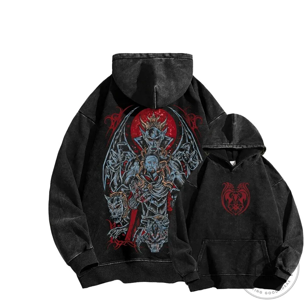 Elder Scrolls Daedric Prince Dremora Lord Washed Hoodie