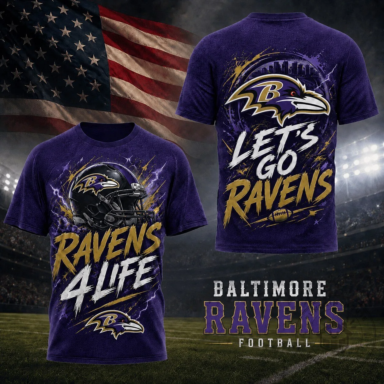 Baltimore Ravens Fan For Life Football Team T-Shirt