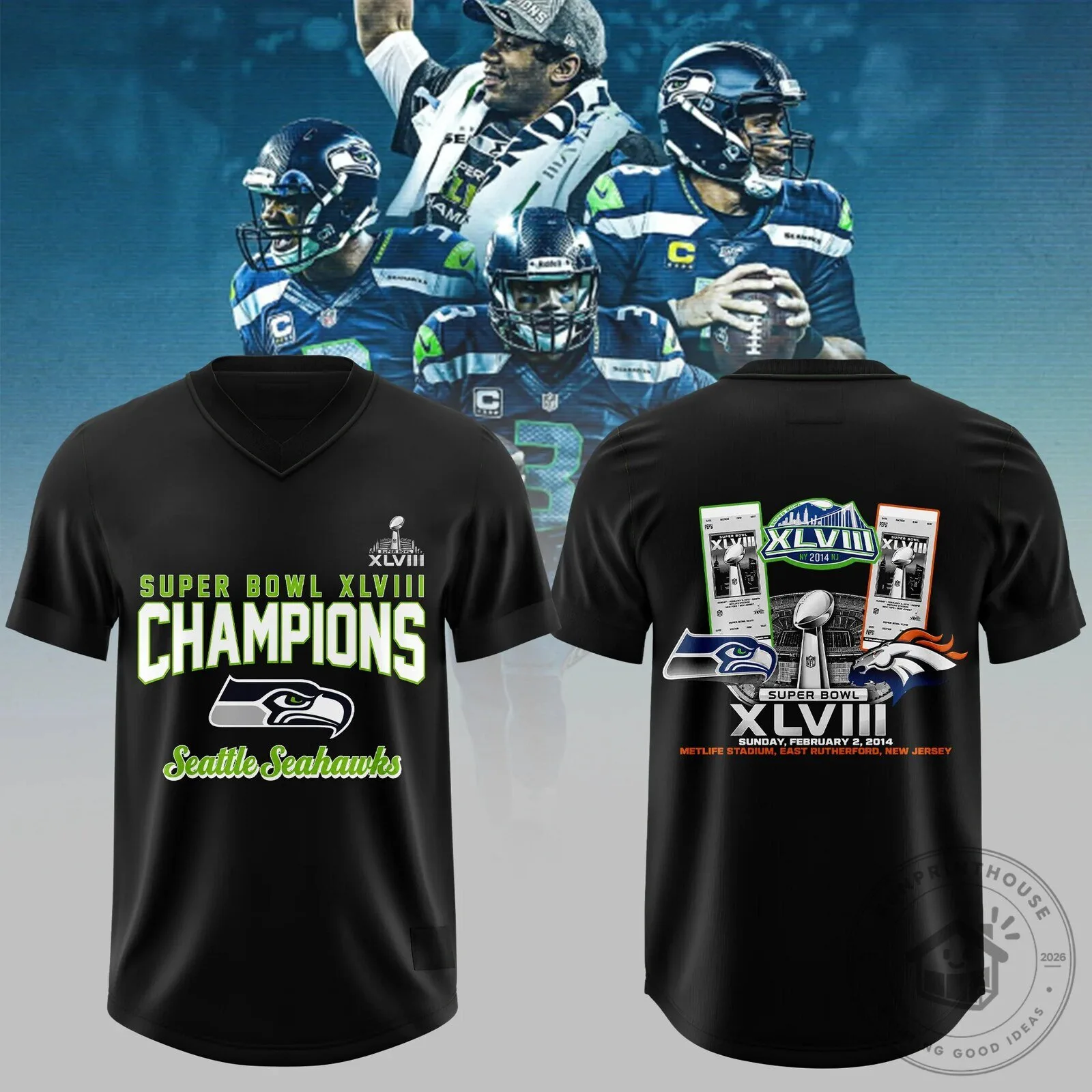 Seattle Seahawks Super Bowl XLVIII Champions Football Jersey