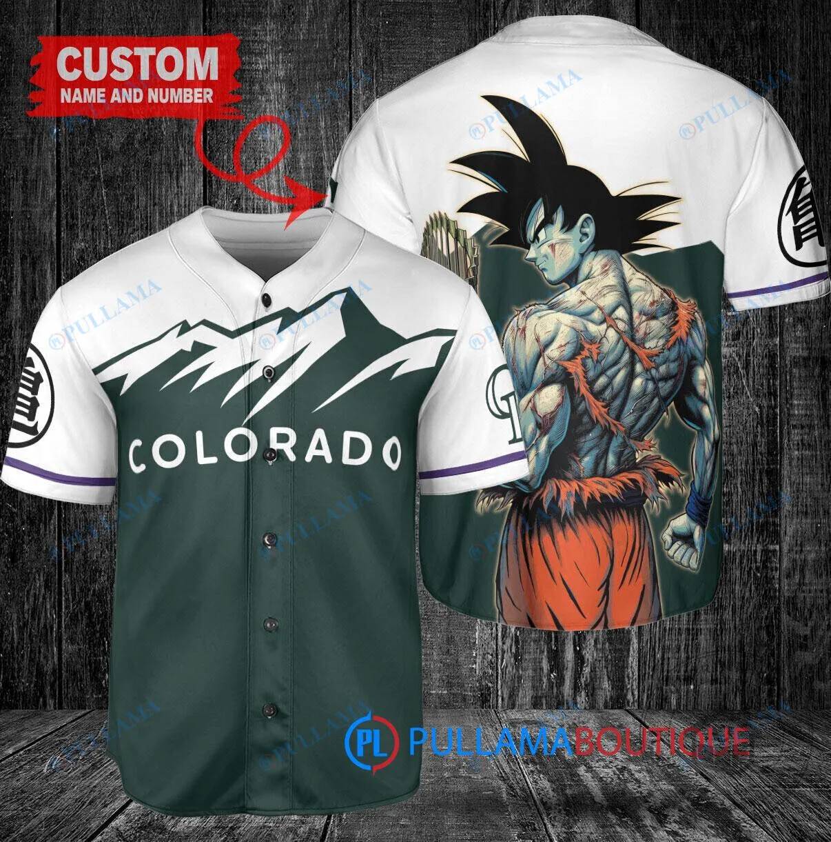 Colorado Rockies Baseball Son Goku Super Saiyan Dragon Ball Z Jersey