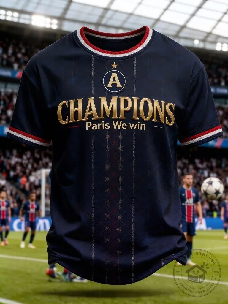 France Football Champions Paris We Win Short-Sleeve T-Shirt