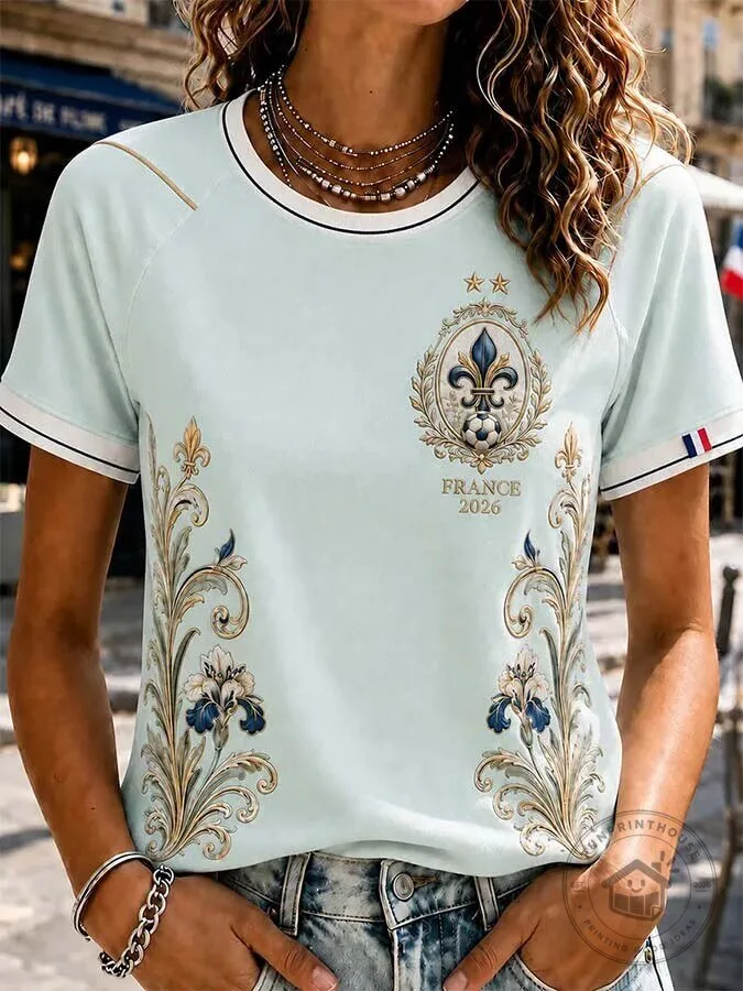 France Football World Cup 2026 Fleur de Lis Women's T-Shirt