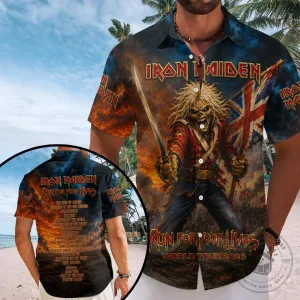 Hawaiian Shirt for Iron Maiden's Run For Your Lives World Tour
