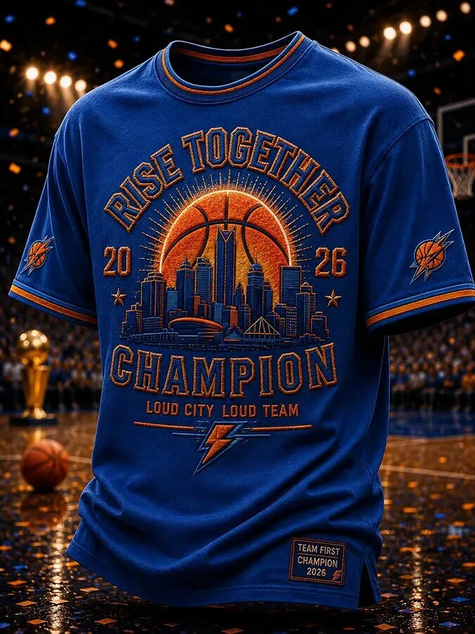 Rise Together Champion Basketball Fan Shirt, Loud City Loud Team Graphic T-Shirt
