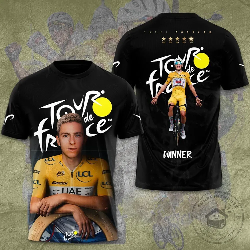 Limited Editon Tadej Pogacar 2026 5X Tour de France Winner Shirt