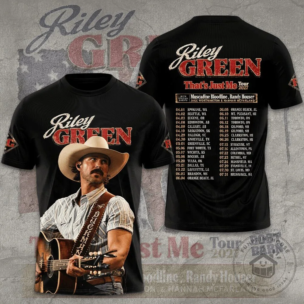 Riley Green That's Just Me Tour 2022 Concert Schedule T-Shirt