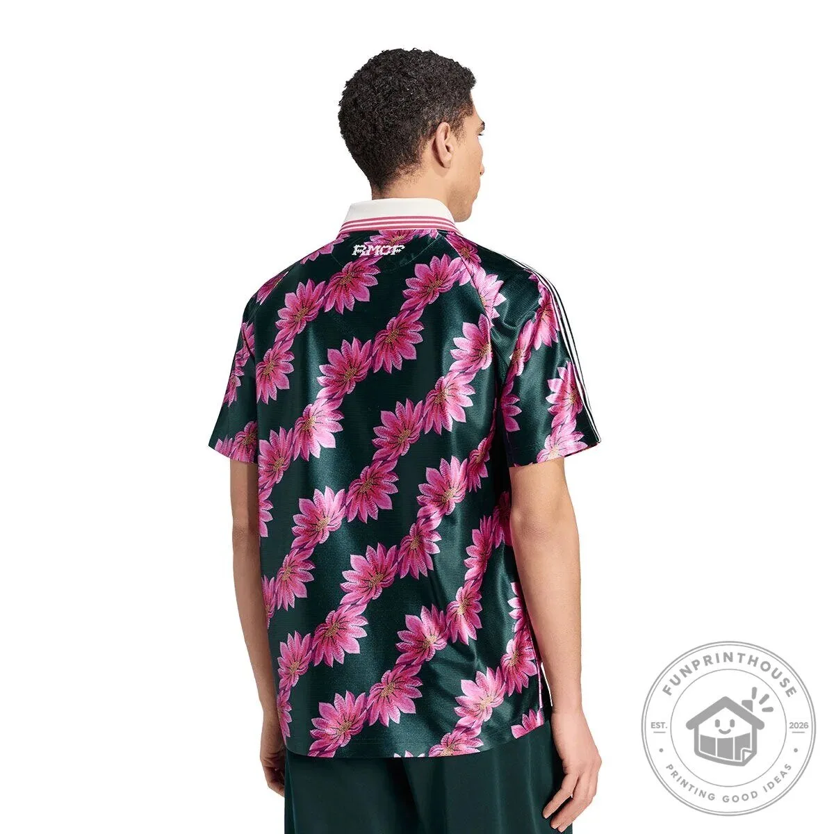 Real Madrid Floral Pattern Adidas Team Soccer Football Jersey 9 Real Madrid Floral Pattern Adidas Team Soccer Football Jersey