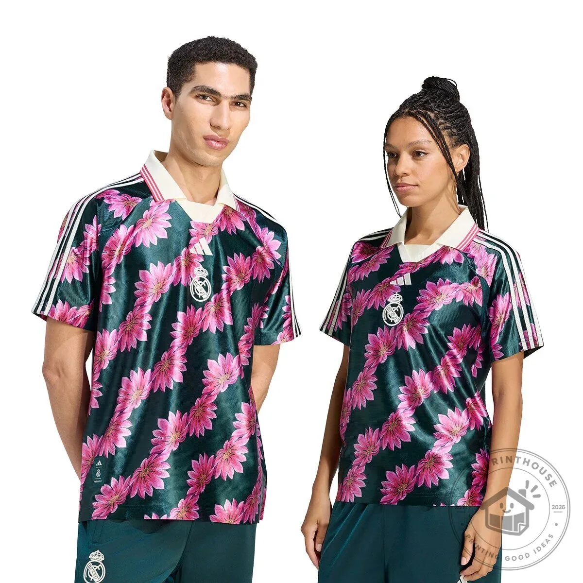 Real Madrid Floral Pattern Adidas Team Soccer Football Jersey 12 Real Madrid Floral Pattern Adidas Team Soccer Football Jersey