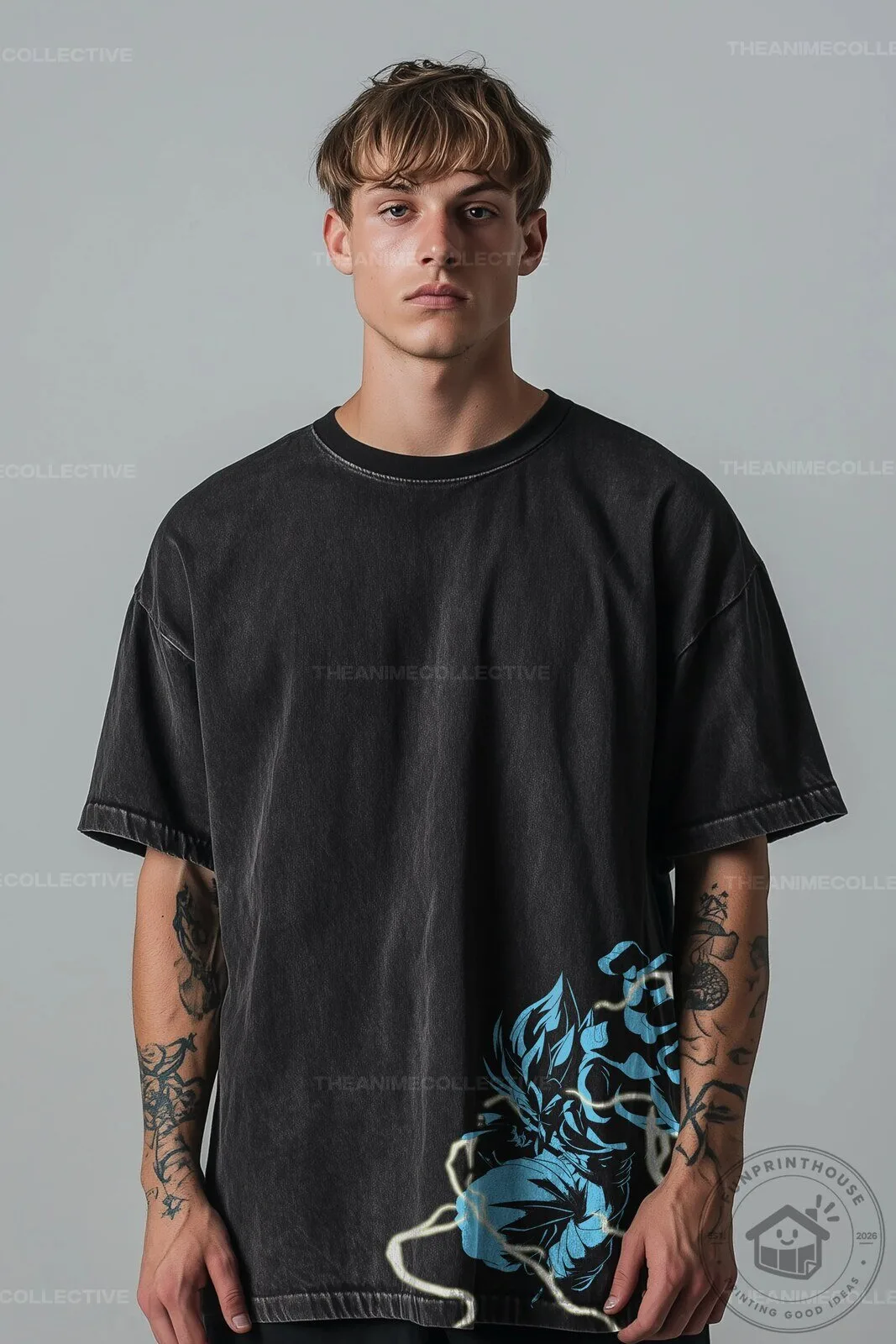 Dragon Ball Super Vegito Extended Vintage Graphic T-Shirt for Men