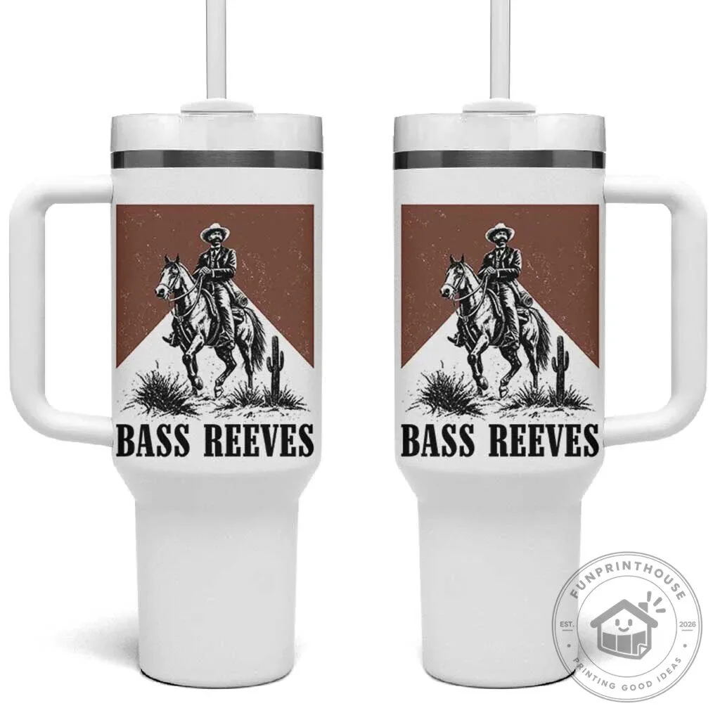 Bass Reeves First Black Deputy US Marshal Western Cowboy Tumbler with Handle