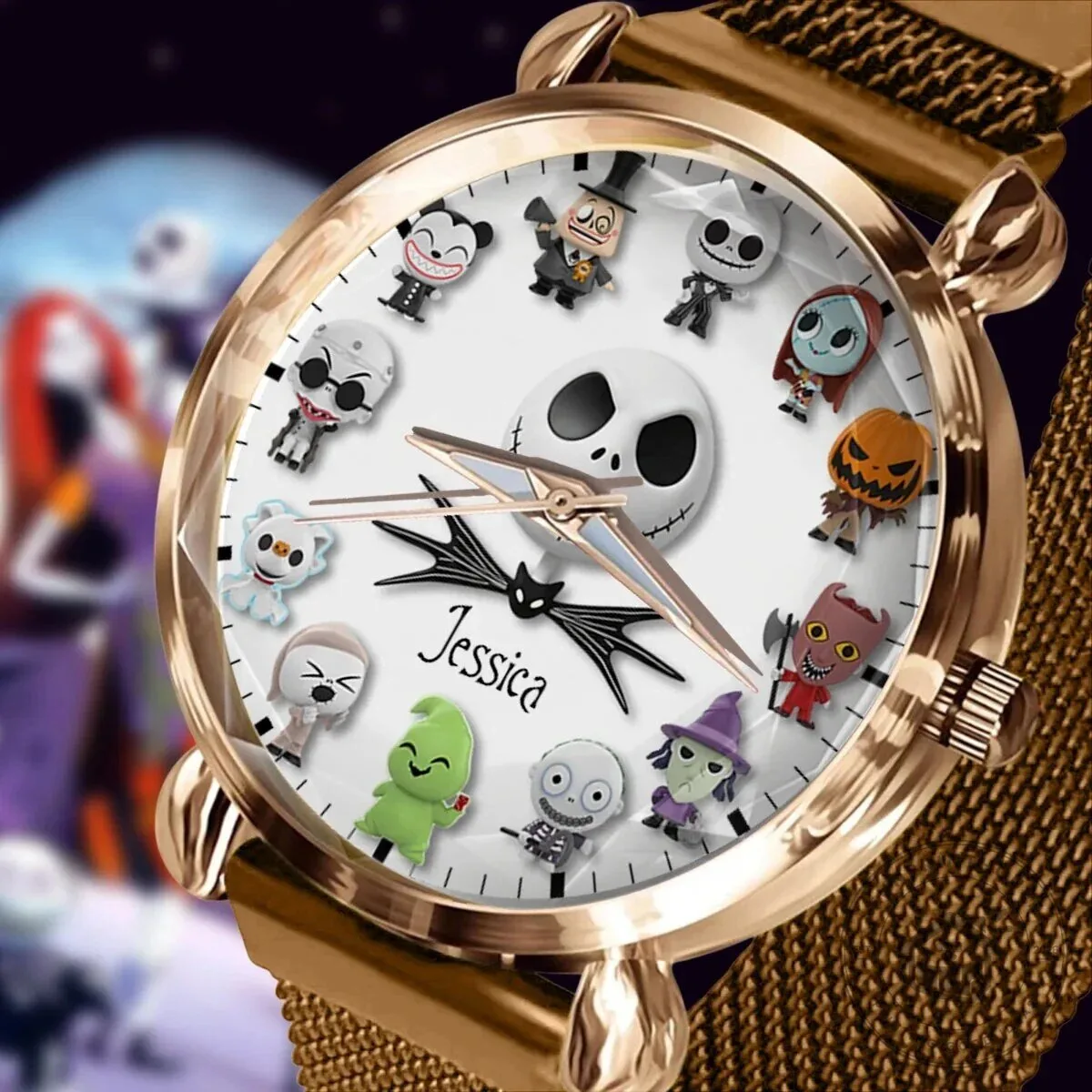 Nightmare Before Christmas Jack Skellington Personalized Women's Watch