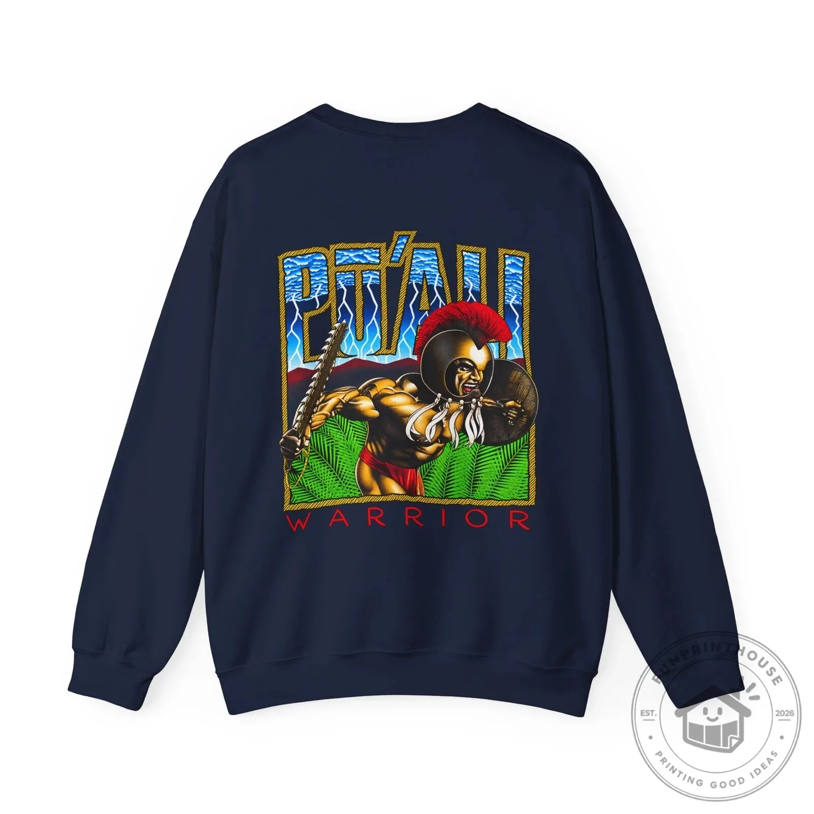 Hawaiian Strength Pu'ali Warrior Unisex Heavy Blend Crewneck Sweatshirt