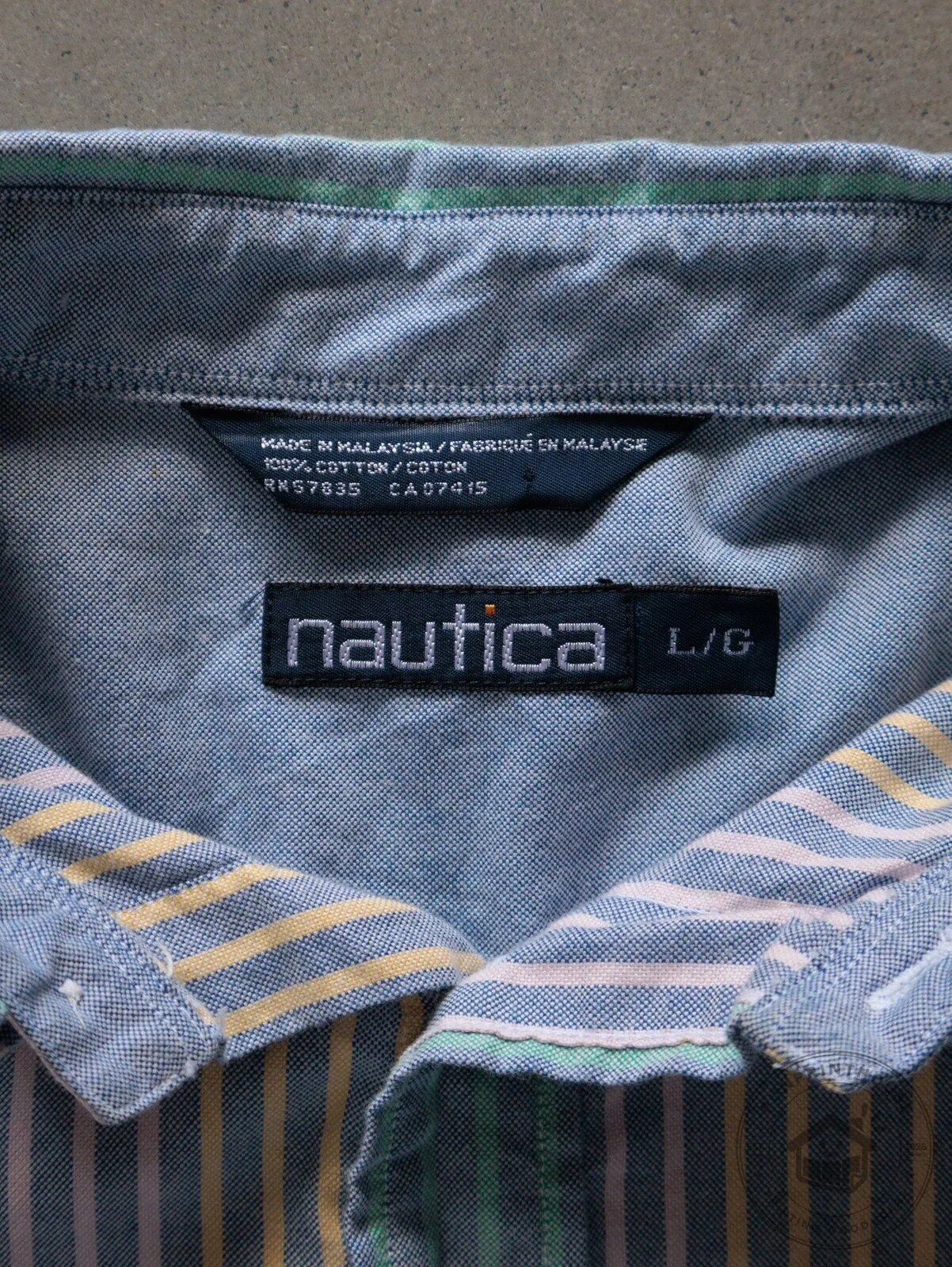 Vintage Nautica Striped Button-Down Long Sleeve Shirt for Men 7 Vintage Nautica Striped Button-Down Long Sleeve Shirt for Men