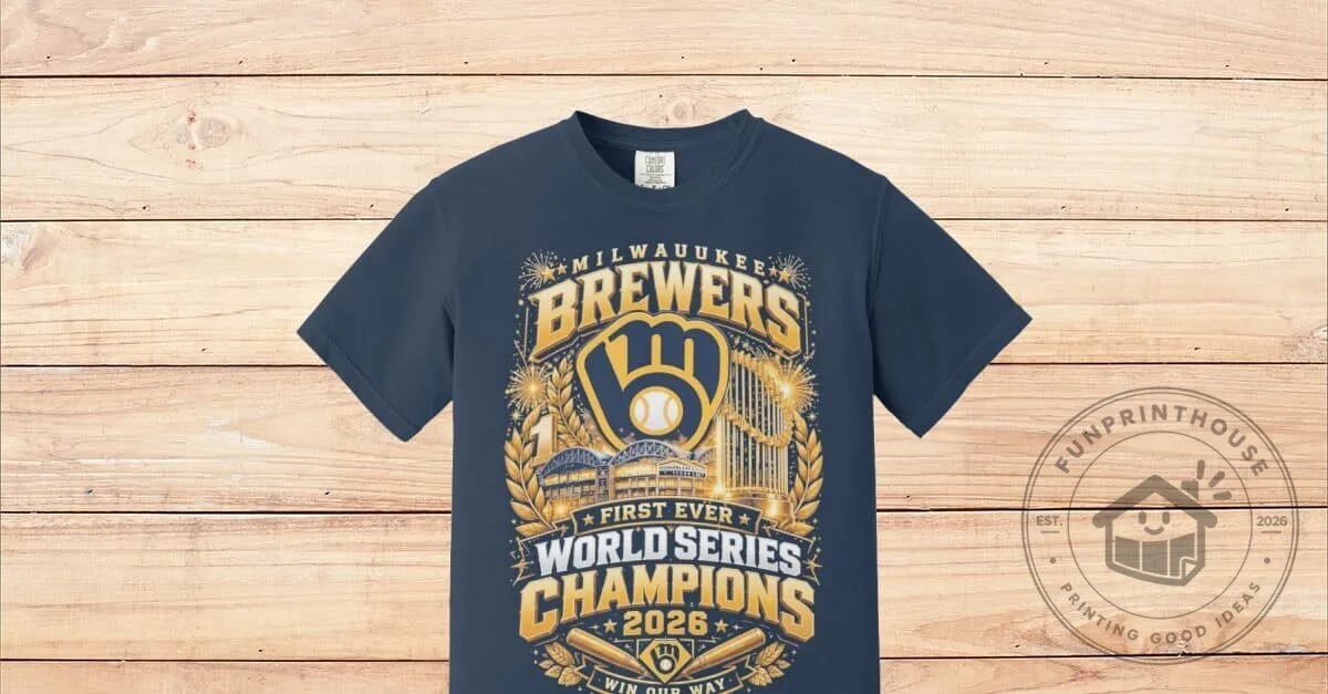 2026 Baseball Fan T-Shirt Celebrating Milwaukee Brewers' Inaugural World Series Championship